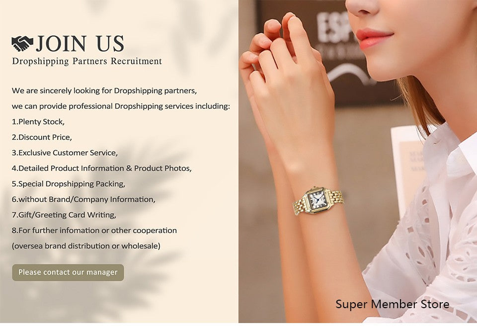 Ladies Watch Luxury Gold Square Simple Luxury Quartz Watch Fashion Stainless Steel Women's Business Clock Dress Gift Watches