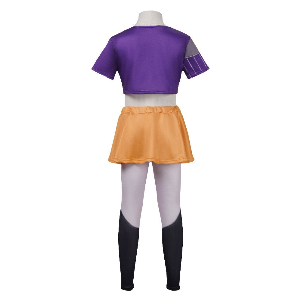 Halloween Fancy Dress Adult Kids Street Hip Hop Role Play Outfit 3 Styles Printed Crop Top Skirt Shorts Idol Stage Costume