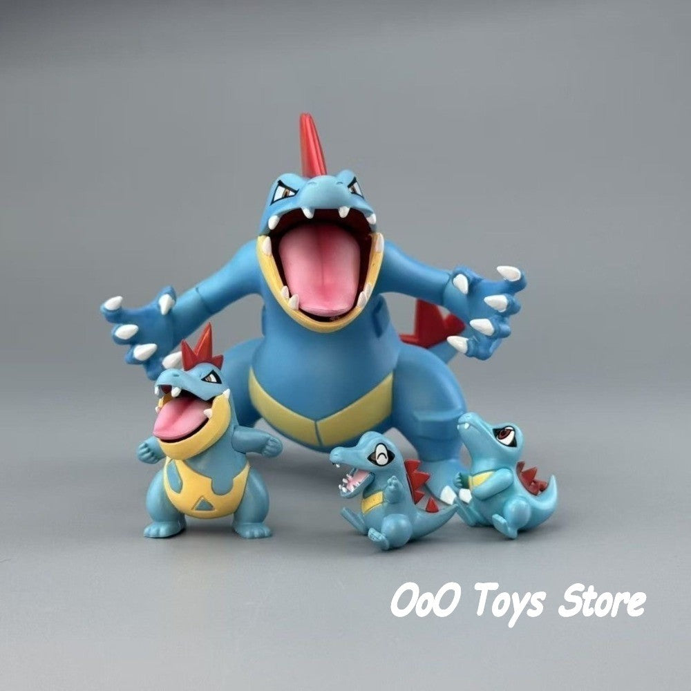 Anime Figura Pokémon Feraligatr Grupo Evolutivo Bonecos de Ação Coleção PVC Brinquedos de Modelo para Presentes Infantis 3-11cm