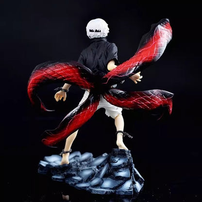 24cm Kaneki Ken Touka Figura com Máscara de Centopeia Anime Figura Meia Criatura Humana Modelo Colecionável Decoração de Mesa Brinquedo de Presente