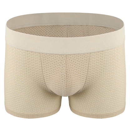 Men Hip Lift Body Shaper Sponge Fake Butt Padded Boxer Briefs Hollow out Breathable Slimming Underwear Body Shaping Enhancement