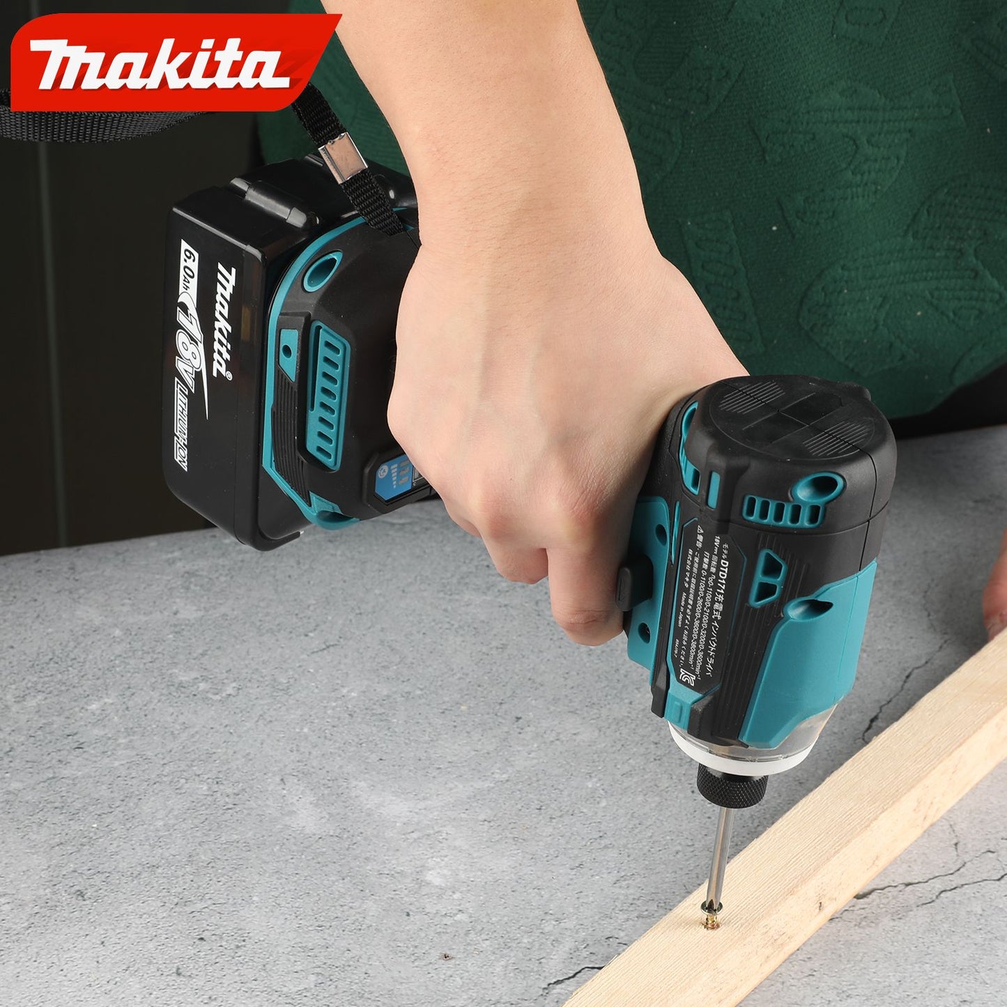 Parafusadeira de Impacto Makita DTD171 18V Brushless Chave de Fenda Recarregável Furadeiras Ferramentas Elétricas Sem Fio