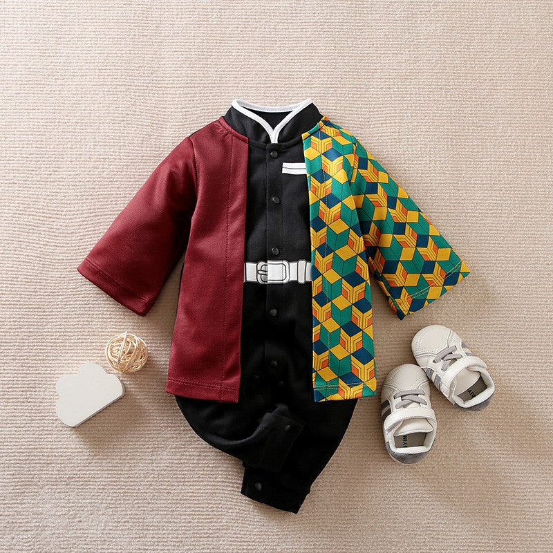 Newborn Baby Anime Cape Style Children Long Sleeve Cotton Bodysuit, Cute Kids Boys Girls Romper