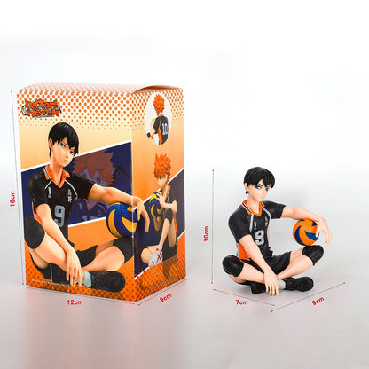 12,5cm Anime Haikyuu Figura Shoyo Hinata Modelo Brinquedo Boneco de Ação Noodle Stopper Tobio Kageyama Coleção de Voleibol Brinquedo de Caixa