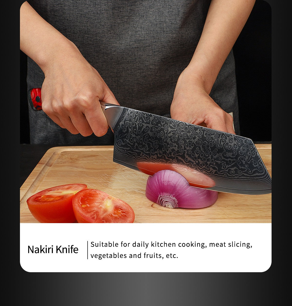 Conjunto de facas de cozinha SANMUZUO 2 peças - Série Xuan - Faca de Chef e Faca Nakiri em Aço Damasco VG10, Melhor Presente para Chefs - Cabo de Resina