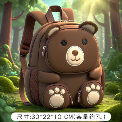 Cute Large Capacity Children's Backpack Cartoon Breathable Student Schoolbag Bear Animal Shaped Schoolbag Boys Girls Gift