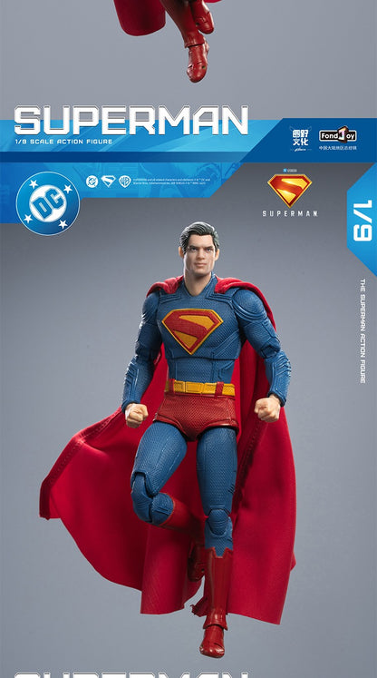 2025 Boneco de Ação Original Fondjoy David Corenswet Superman 1/9 Novo Boneco Superman Articulado em PVC Brinquedo Infantil Presente para Menino