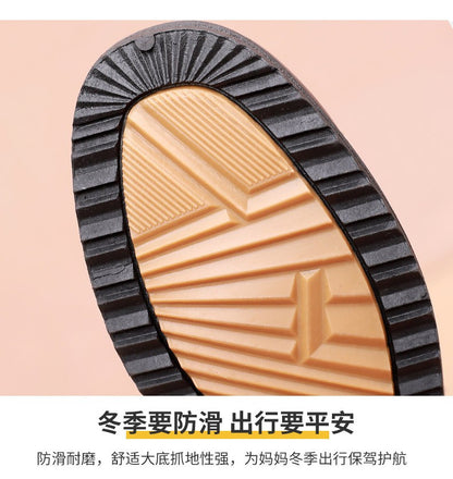 2024 New Women's Real Leather Ankle Boots Thick Bottom Plush Shoes Women Winter Warm Shoes Fashion Cool Footwear Size 35-41