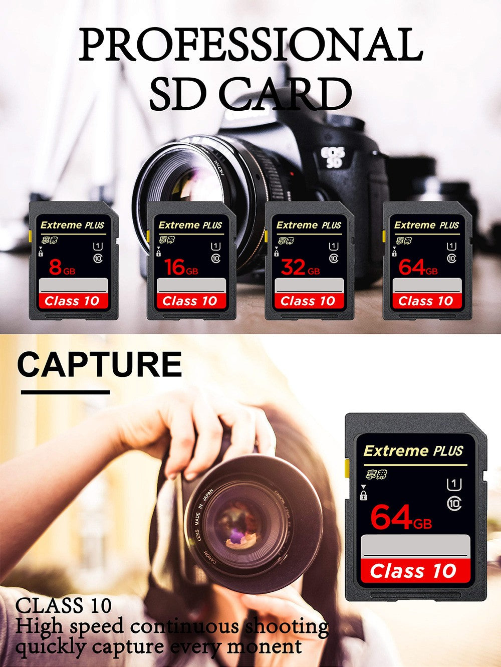 Promoção imperdível Cartão de Memória SD 32GB 16GB 8GB 128GB Cartão SD 64GB Cartão Flash para Câmera Digital Filmadoras DV