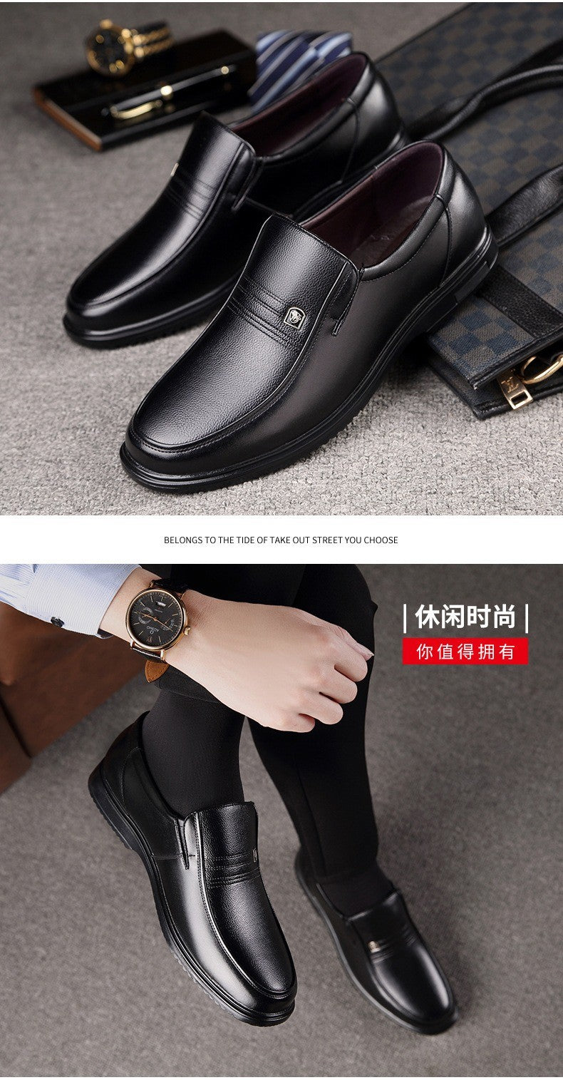 Handmade Genuine Leather Shoes Men Loafers Business Casual Shoes Classic Soft Leather Hombre Breathable Flat Shoes