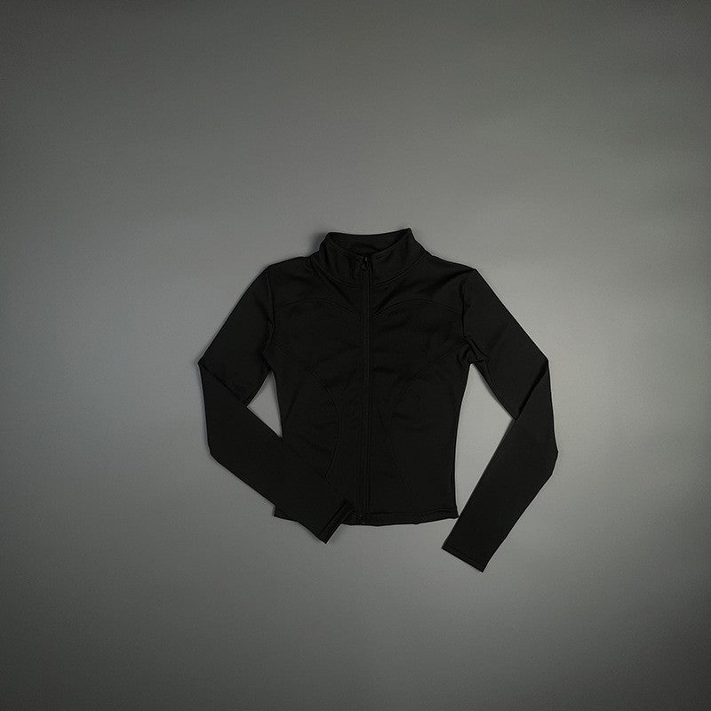 2025 New Yoga Coat Short Sports Jacket WOMEN'S Fitness Clothes Slimming Body Sculpting Zipper Yoga Jacket