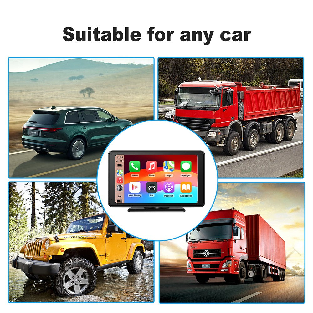 Wireless CarPlay Screen for Car 7" HD Portable Stereo Touchscreen For Apple CarPlay & Android Auto CarPlay Screen with Backup