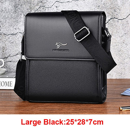 Luxury Brand Messenger Bag Men Leather Side Shoulder Bag For Men Business Office Work Bag Male Briefcase Casual Crossbody Bag