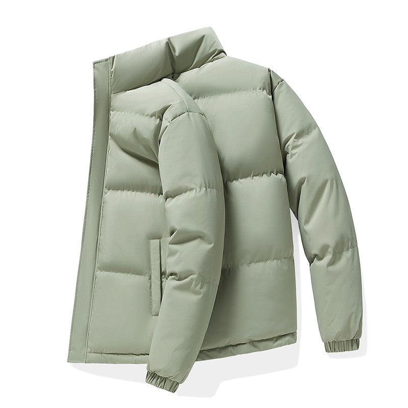 Jaqueta de Pesca Masculina Inverno Marca na Moda Gola Alta Jaqueta Acolchoada Solta Adolescentes Quente À Prova de Frio Casaco Tamanho Grande