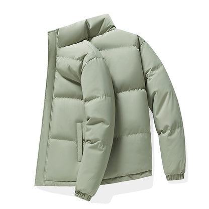 Jaqueta de Pesca Masculina Inverno Marca na Moda Gola Alta Jaqueta Acolchoada Solta Adolescentes Quente À Prova de Frio Casaco Tamanho Grande