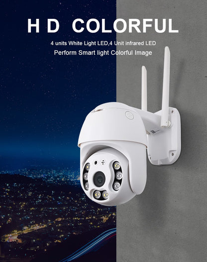 Ycc365 Plus 1080P PTZ Wifi IP Camera Outdoor 4X Digital Zoom AI Human Detect Wireless Camera Audio Security CCTV Wifi Monitor