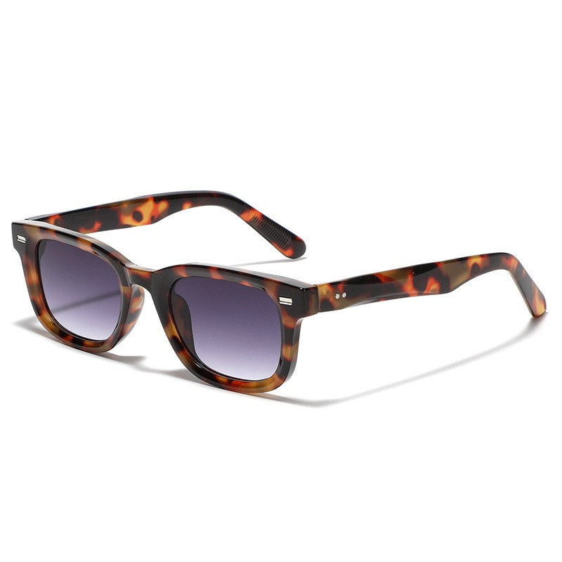 Óculos de sol retrô pequenos quadrados femininos e masculinos com rebites, lentes laranja, moda, óculos de sol de luxo, UV400, marca Oculus, óculos femininos Gafas