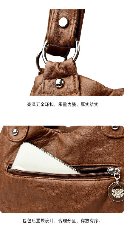 Y2K Motorcycle Bag Women's PU Leather Crossbody Bag Retro Luxury Handbag Fashion Motorcycle Bag Brand Fashion Crossbody Bag