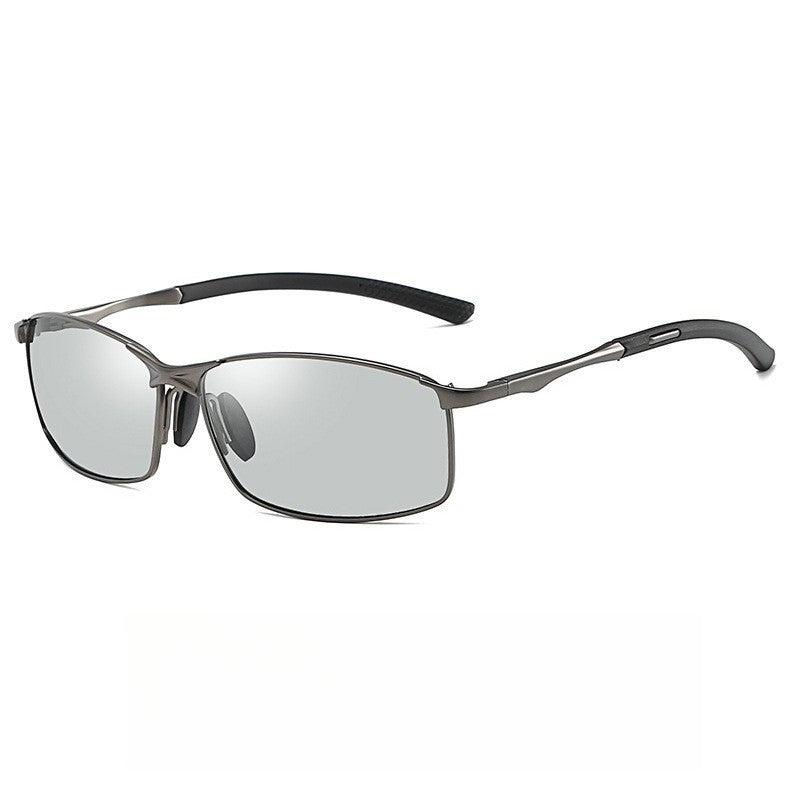 Óculos de Sol Polarizados com Armação de Metal e Lentes Fotocromáticas, Visão Noturna, Adequados para Esportes, Ciclismo, Pesca, Condução e Acampamento