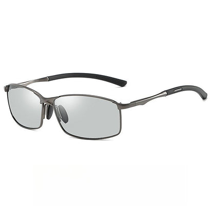 Óculos de Sol Polarizados com Armação de Metal e Lentes Fotocromáticas, Visão Noturna, Adequados para Esportes, Ciclismo, Pesca, Condução e Acampamento