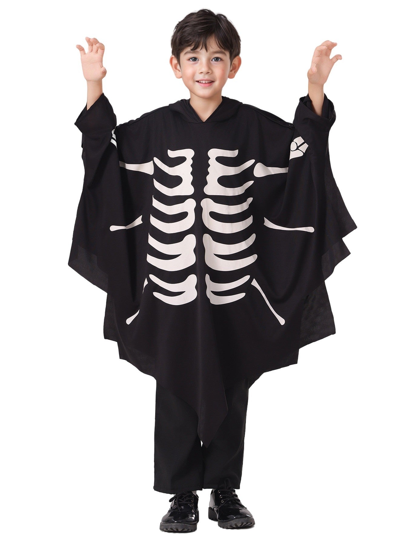 Boys Luminous Ghost Bat Cosplay Cape Horror Themed Party Outfit For Kids Halloween Costumes