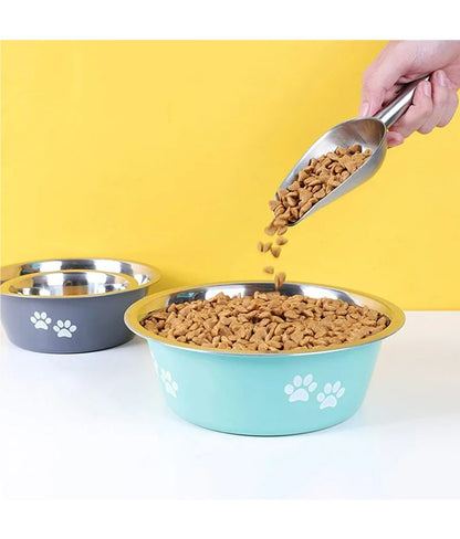 Tigelas Fofas para Cães Médios e Grandes Tigelas de Alimentação Tigelas de Água Aço Inoxidável Tigela Pequena para Ração de Cães Comedouros Elevados para Animais de Estimação