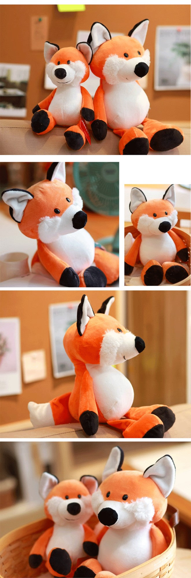 Brinquedos de Pelúcia de Animais da Selva Kawaii de 25CM, Cão, Zebra, Elefante, Leão, Raposa, Girafa, Brinquedos Infantis, Boneca, Presente de Aniversário