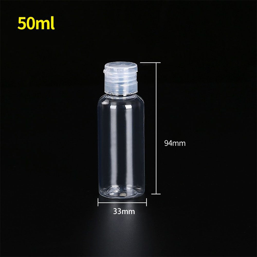 Travel Bottles 15ml 30ml 50ml 100ml 150ml 200ml 250ml 500ml Lotion Bottle Clear Plastic PET Vial Flip Top Cosmetic Container