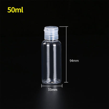 Travel Bottles 15ml 30ml 50ml 100ml 150ml 200ml 250ml 500ml Lotion Bottle Clear Plastic PET Vial Flip Top Cosmetic Container