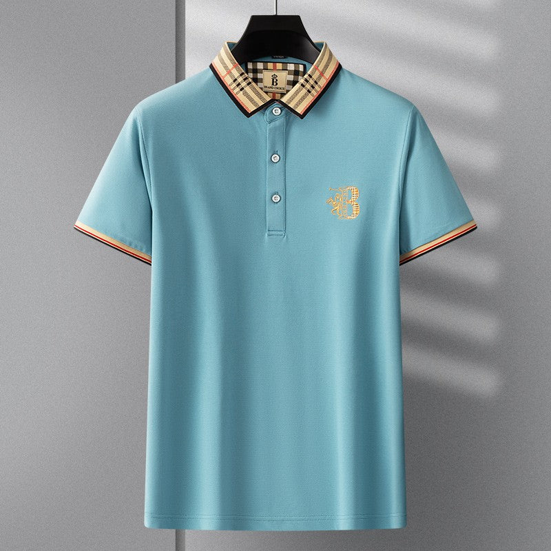 2025 new luxury men's short sleeved summer high-quality designer boutique brand embroidered polo shirt business casual T-shirt