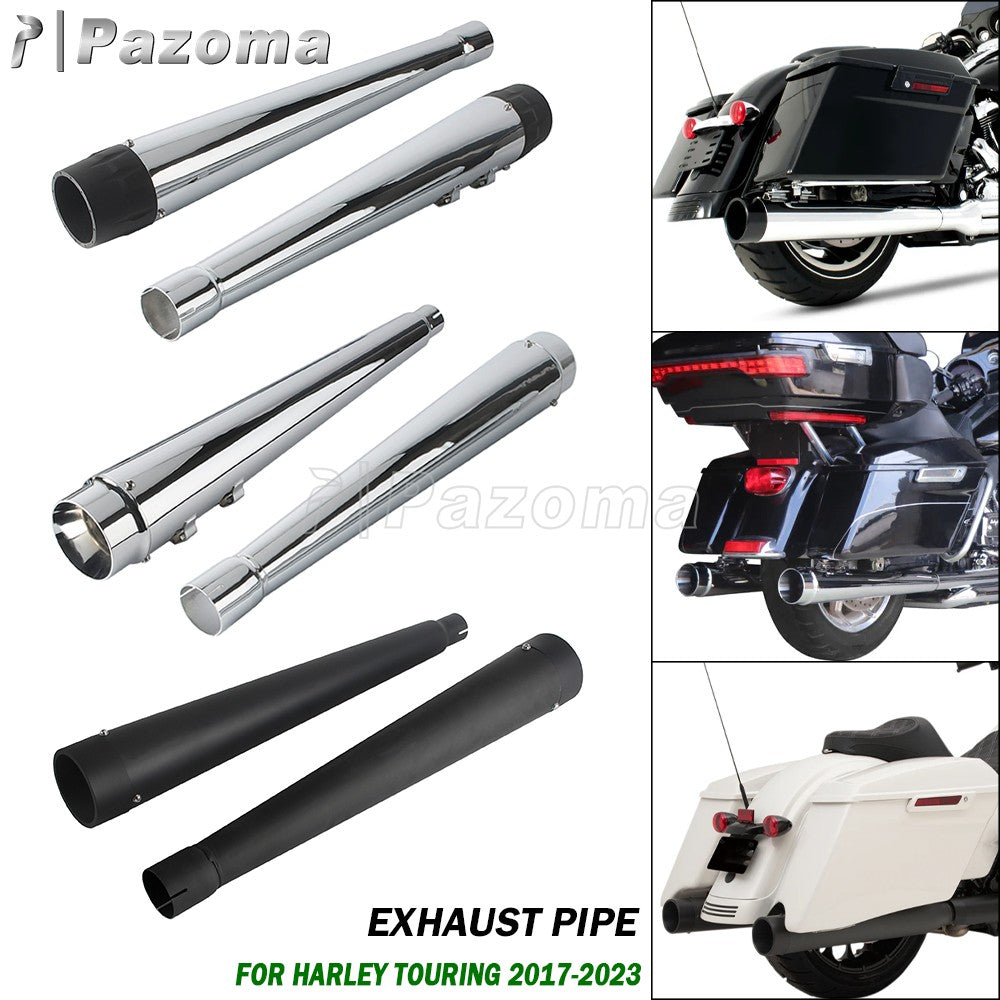 For Harley Touring Street Electra Glide Road King Special FLHRXS 2017-2023 Motorcycle Exhaust Muffler Slip-On Dual Exhaust Pipes