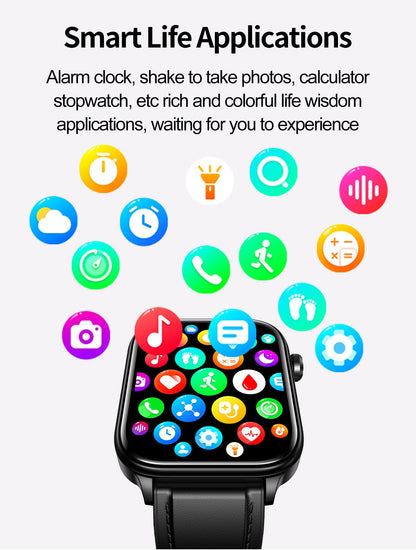 Smartwatch 2025 Novo ECG+PPG Feminino Monitor de Frequência Cardíaca Lipídios Sanguíneos Ácido Úrico Saúde Menstrual Rastreador Inteligente Para Android iOS