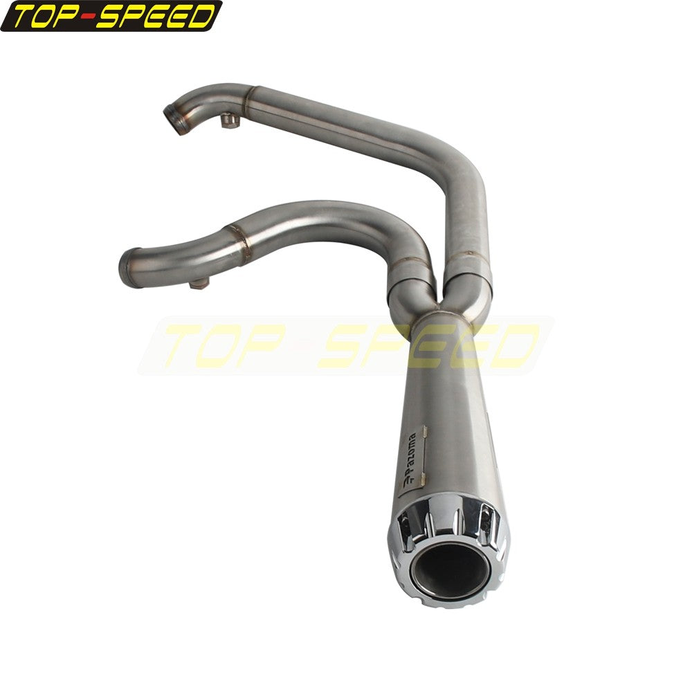 For Harley Dyna Wide Glide EFI FXDWGI FXDWG Motorcycle 2-in-1 Full Complete Exhaust System Stainless Steel Exhaust Muffler Pipe