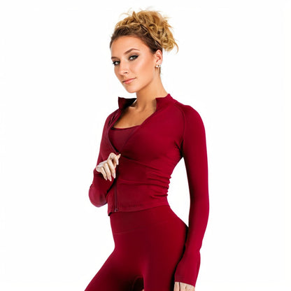 New jerseysports Spandex Woman Fitness Elastic Breathable shirt Enhancement Leisure Sports Sweatshirt