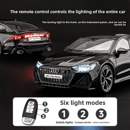 Simulação 1:18 AUDI RS7 Sportback Liga de Carro Modelo Brinquedo Infantil Veículo Colecionáveis Miniatura de Carro Decoração de Casa Presente de Aniversário