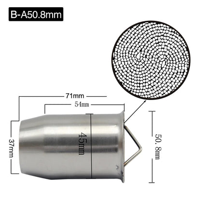 Alconstar- 51mm/60mm Inlet Motorcycle Exhaust Muffler Steel DB Killer Moveable DB Killer Noise Sound Eliminator Race