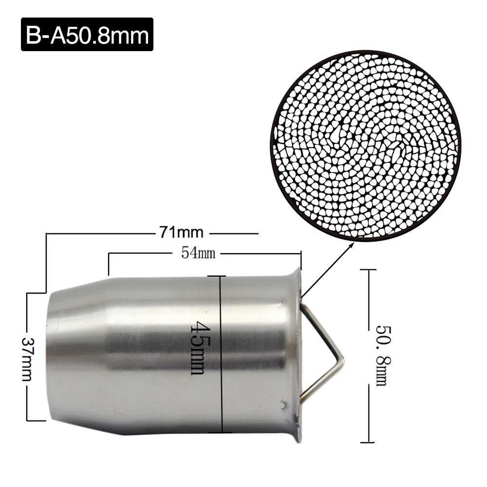 Alconstar- 51mm/60mm Inlet Motorcycle Exhaust Muffler Steel DB Killer Moveable DB Killer Noise Sound Eliminator Race