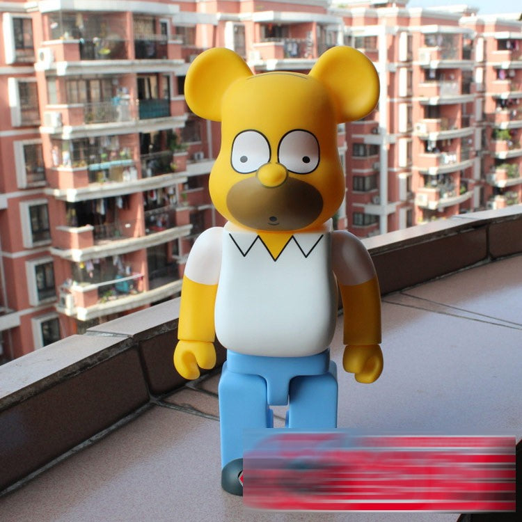 Urso Hot Sale brick Os Simpsons Pai 400% Tamanho Grande Boneco Decorativo 28cm Com Caixa de Varejo