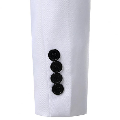 Men Formal Loose Contrast Color Suit Coat Classic Men Suit Coat