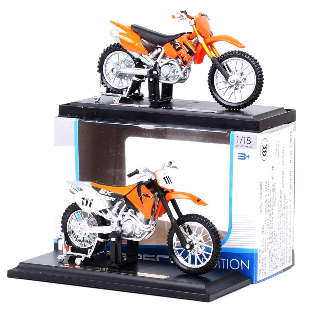 Modelo de motocicleta Maisto KTM 450 SX SXF EXC Racing RC 8C RC390 690 SMC R 640 Duke II Rally de escala 1/18 Diecast Veículos de Moto de Trilha
