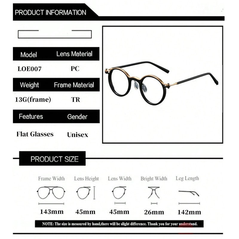 Novo Design da Marca Óculos de Leitura Masculino Retrô Redondo Antiluz Azul Presbiopia Dioptria +100 +150 +200 +250 +300 +350 +400