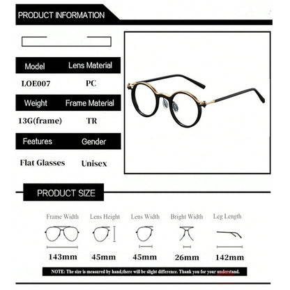 Novo Design da Marca Óculos de Leitura Masculino Retrô Redondo Antiluz Azul Presbiopia Dioptria +100 +150 +200 +250 +300 +350 +400