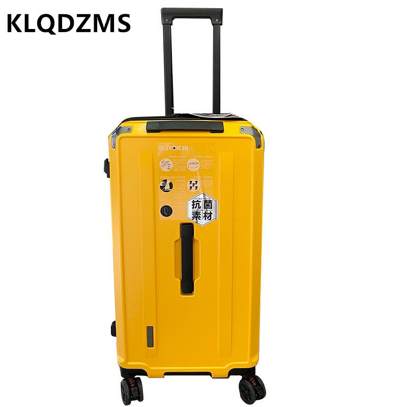 KLQDZMS High Quality Luggage Oversized Capacity Trolley Case PC Code Cart Type Travel Bag Universal Wheel Rolling Suitcase