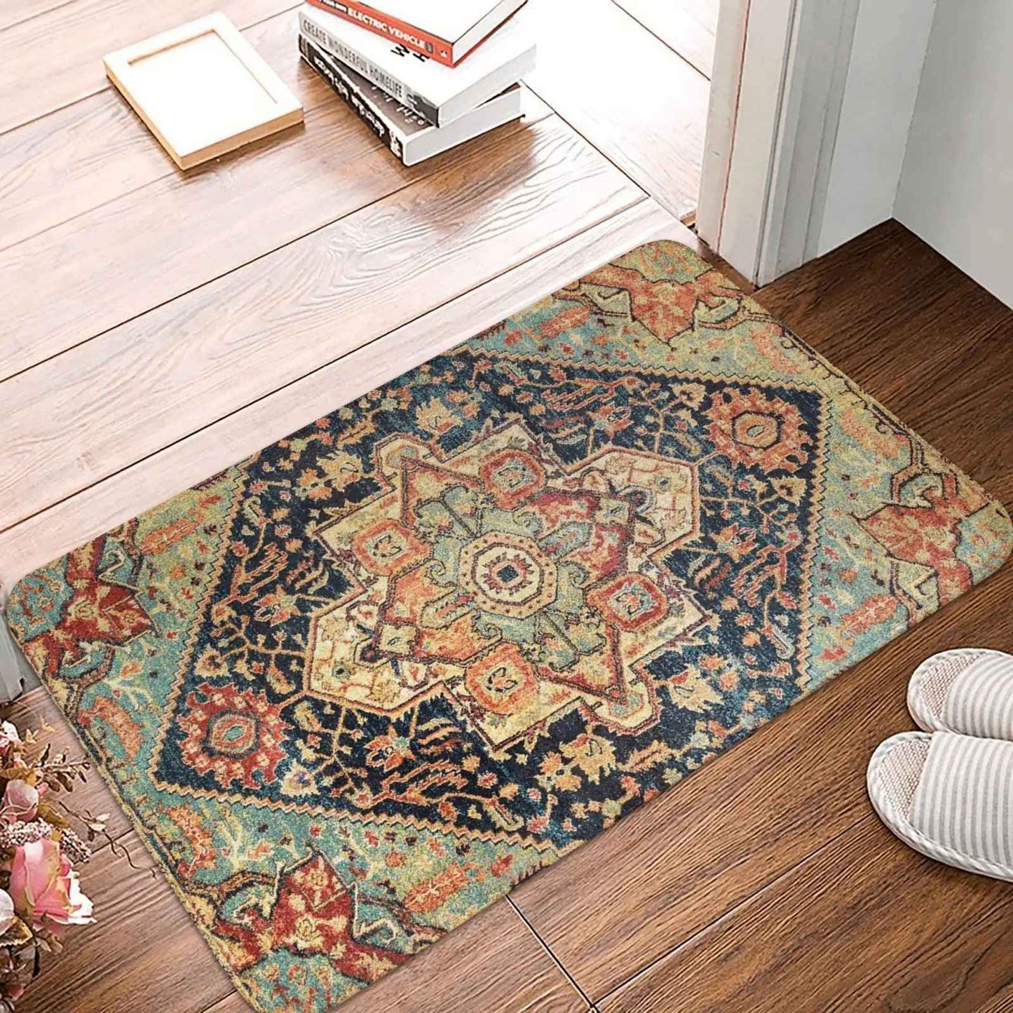 Moroccan Ethnic Decorative Bathroom Mats Small Rugs Soft Kitchen Mats Home Living Room Carpets Entrance Door Mats