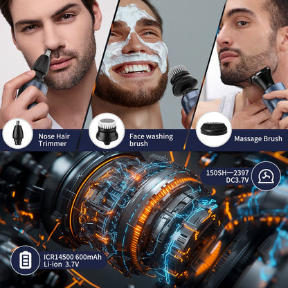 SEJOY 3 In 1 Man Shaver Electric Razor Rechargeable Triple Blade Trimmer Beard Floating Head Waterproof Hair Shaving Machine