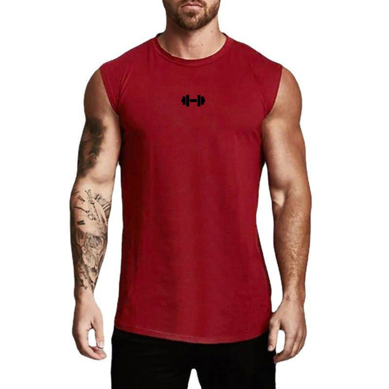 Mens Running Sport Vests Cotton Workout Sleeveless Summer Shirts Gym Bodybuilding Tank Tops Fitness Muscle Breathable Clothing