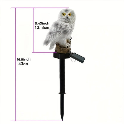1pc Solar-Powered LED Owl Garden Stake Light - Realistic Outdoor Landscape Lighting with Automatic Switch