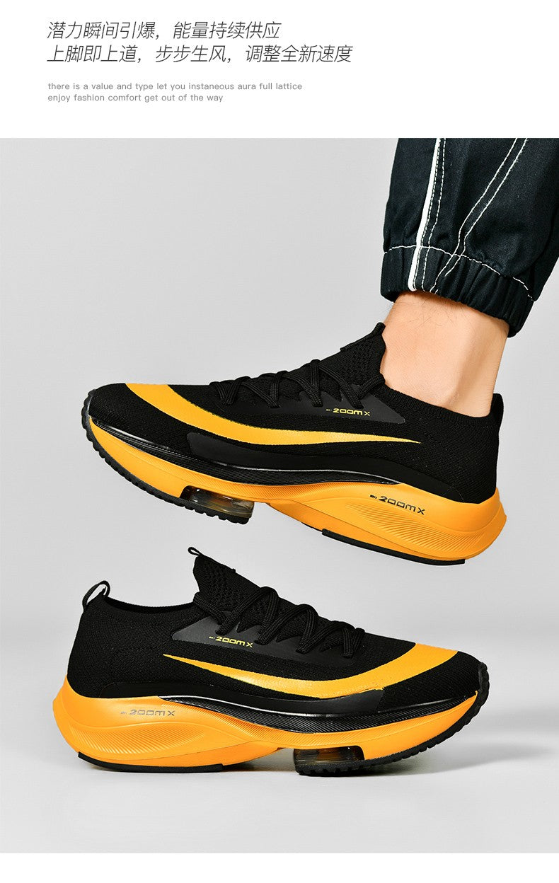 Tênis de Corrida Masculino Respirável Amortecimento de Corrida ao Ar Livre Tênis de Caminhada Tênis de Luxo para Casais Sapatos Antiderrapantes de Malha para Todo-Terreno