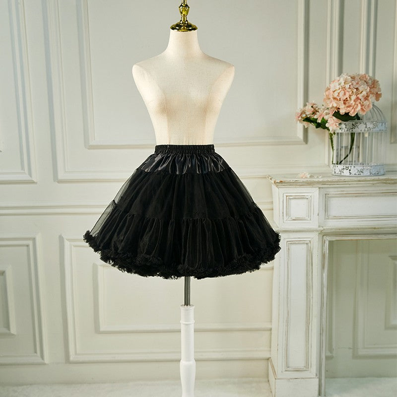 Woman Tutu Skirt Petticoat Crinoline Underskirt Fluffy Pettidress Ladies Puffy Tutu White Luxury Skirt Wedding Dress Bottom Loli