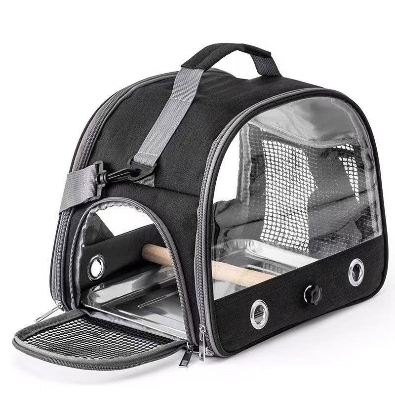 Bolsa de transporte portátil para pássaros pequenos, para papagaios, periquitos, com janela lateral de acesso, dobrável, para uso externo